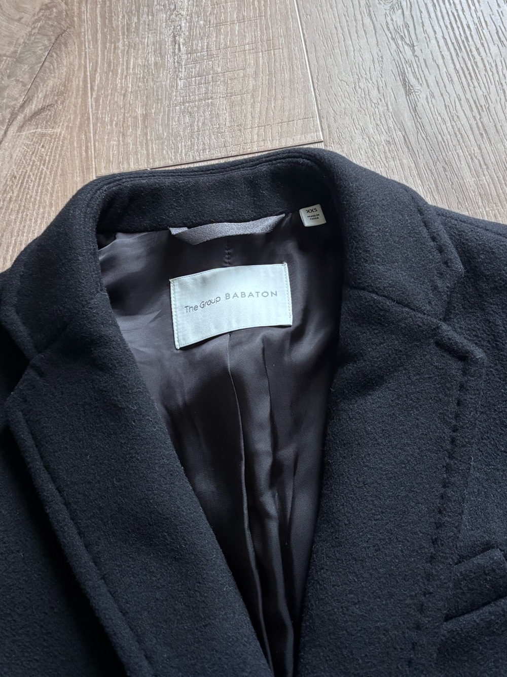 Babaton Wool Coat in Black - Picture 2 of 11